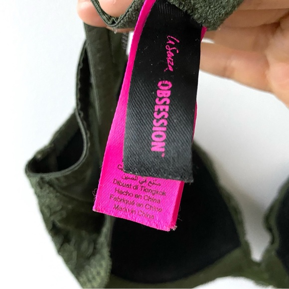 🛑SOLD🛑La Senza Obsession Dark Green Push-Up Bra Size 34B - Picture 4 of 5
